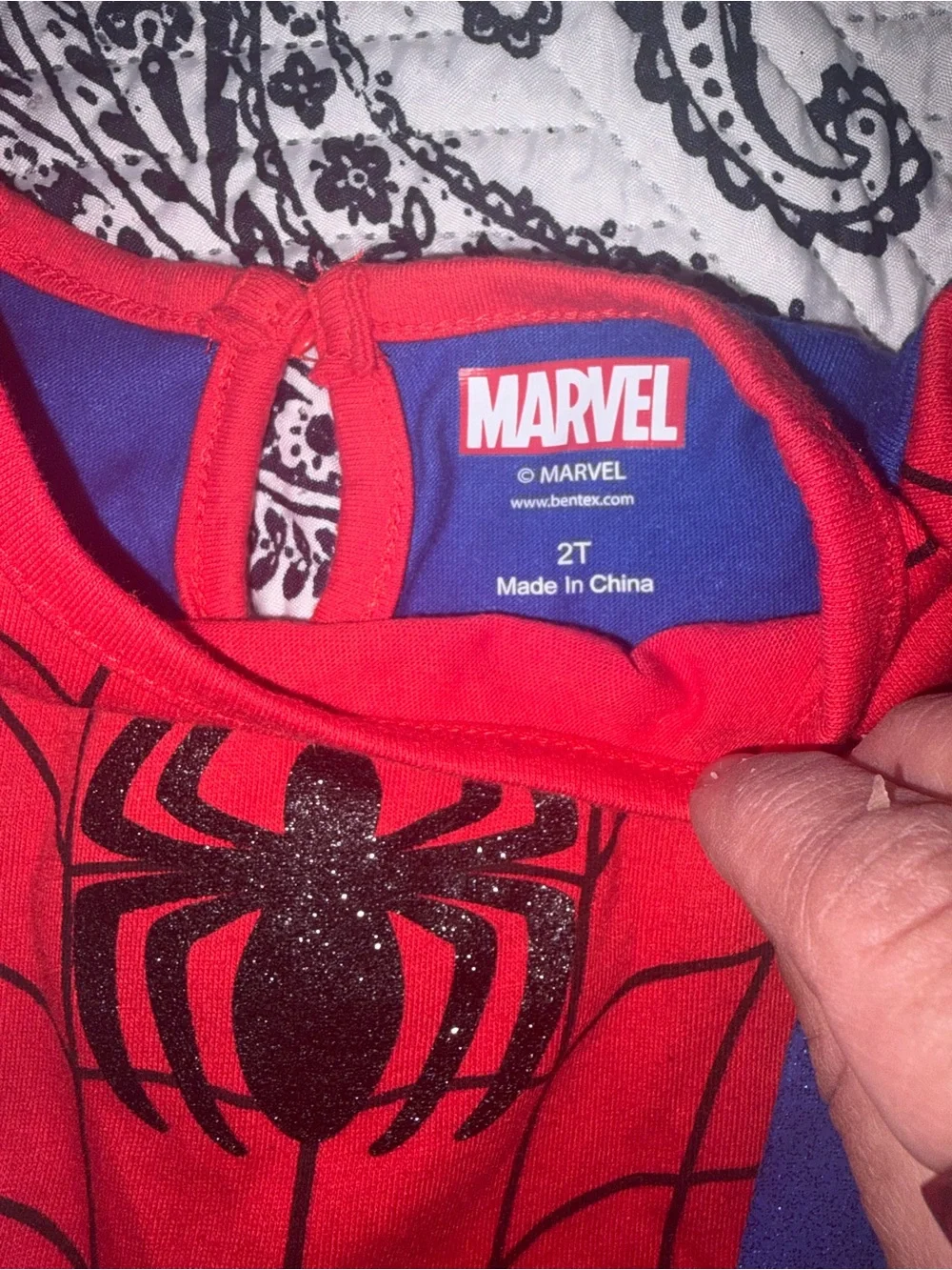 Spider-Themed Blue and Red Kids Costume Dress